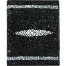 Genuine stingray leather wallet STW150 Black