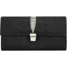 Genuine stingray leather wallet STW184 Black