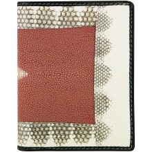 Genuine stingray and snake wallet STW53TH Coffee / Natural