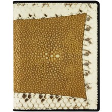 Genuine stingray and snake wallet STW53TH-SA Sand / Natural