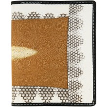 Genuine stingray and snake wallet STW53TH Sand / Natural