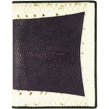 Genuine stingray and snake wallet STW53TH Violet / Natural