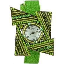 Fashion watch with stingray leather watch band STWAB2081 Green