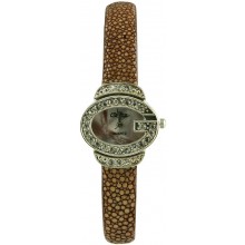 Fashion watch with stingray leather watch band STWACT07 Cognac