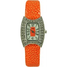 Fashion watch with stingray leather watch band STWACT16 Orange