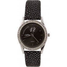 Fashion watch & stingray leather watch band STWACT26 Black