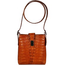 Genuine alligator leather bag TCM04T Tan