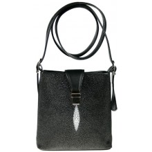 Genuine stingray leather bag TR04 Black