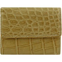 Genuine crocodile leather wallet UAMC28 Beige