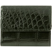 Genuine crocodile leather wallet UAMC28 Black