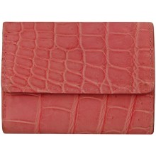 Genuine crocodile leather wallet UAMC28 Pink