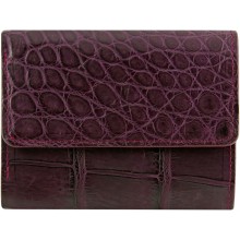 Genuine crocodile leather wallet UAMC28 Violet