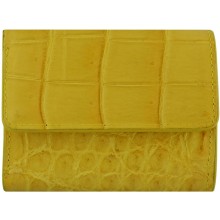 Genuine crocodile leather wallet UAMC28 Yellow