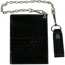 Genuine snake leather wallet USN55 Black