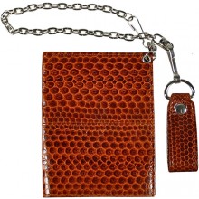 Genuine snake leather wallet USN55 Tan