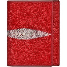 Genuine stingray leather wallet USRT Fire Red
