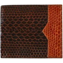 Genuine snake leather wallet USSN35 Brown / Tan