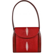 Genuine stingray leather bag VSR32 Fire Red