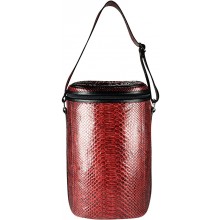 Genuine python snake leather spirits carrier WINE02PT Burgundy