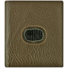 Genuine cow leather wallet WLW028 Dark Brown