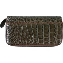 Genuine crocodile leather wallet WN0108 Maroon