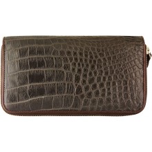 Genuine crocodile leather wallet WN0109 Oak