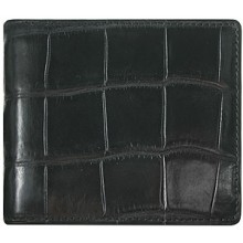 Genuine crocodile leather wallet WN02003 Black