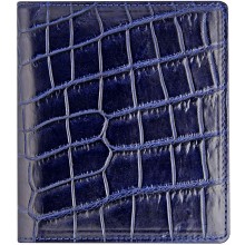 Genuine crocodile leather wallet WN02005 Midnight Blue