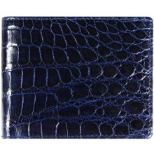 Genuine crocodile leather wallet WN02010 Midnight Blue