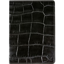 Genuine crocodile leather passport cover WN02029 Black