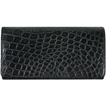 Genuine crocodile leather wallet WN02203 Black