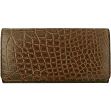 Genuine crocodile leather long wallet WN02203 Maroon