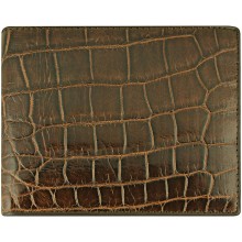 Genuine crocodile leather wallet WN1201US Brown