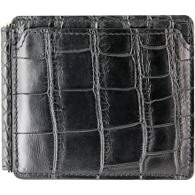 Genuine crocodile leather money clip WN500 Black