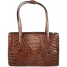 Genuine alligator leather bag YCM142 Brown
