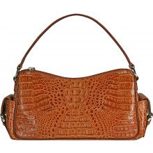 Genuine alligator leather bag YCM282 Tan