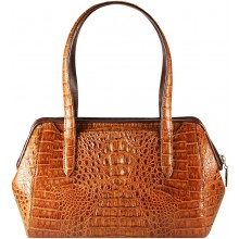 Genuine alligator leather bag YCM308 Tan