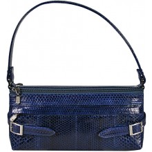 Genuine snake leather bag YSN251 Navy Blue