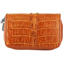 Genuine alligator leather coin purse / key holder ZCM12-T Tan