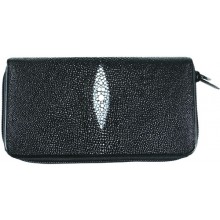 Genuine stingray leather wallet ZR15 Black
