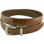 Genuine crocodile leather belt 102AMT Brown