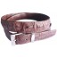 Genuine alligator leather belt 102CKP Brown