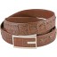 Genuine alligator leather belt 102CKP-PL Brown