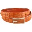 Genuine alligator leather belt 102CKP-PL Tan
