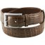 Genuine alligator leather belt 102CM2 Brown