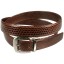 Genuine snake leather belt 102SN Brown