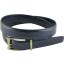 Genuine snake leather belt 102SN Midnight Blue