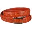 Genuine alligator leather belt 103CKB Tan