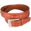 Genuine alligator leather belt 105CKP Tan