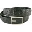 Genuine alligator leather belt 105CKP-PL Black